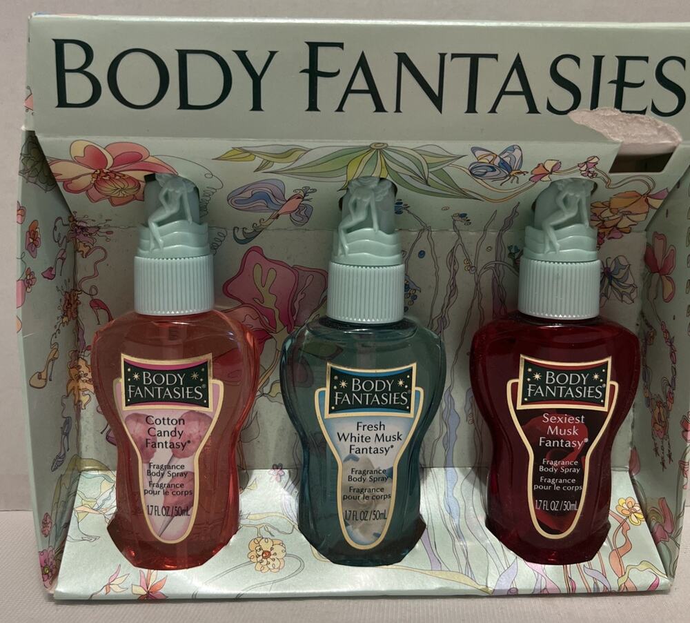 Body Fantasies Sexiest Musk, White Musk & Feel Elegant Fragrant Sprays 1.7 oz